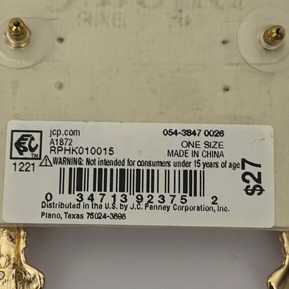 Bijoux Bar Red & Gold Tone Lobster Earrings NWT - Picture 4 of 4